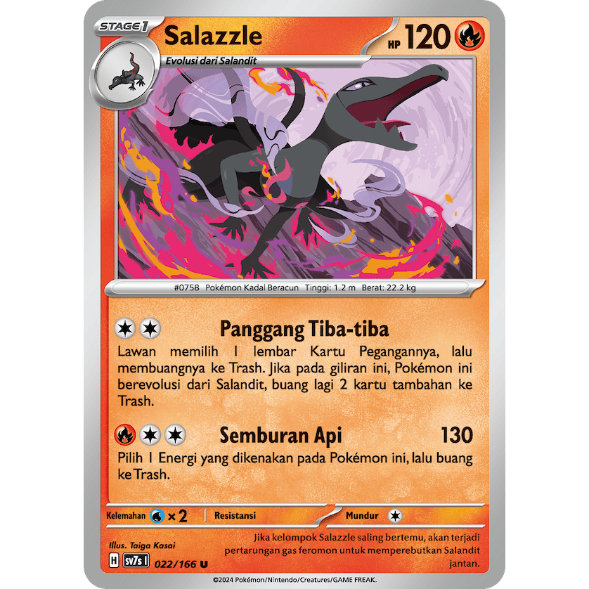 Salazzle U sv7s 022/166 - Bimbingan Rasi - POKEMON TCG INDONESIA