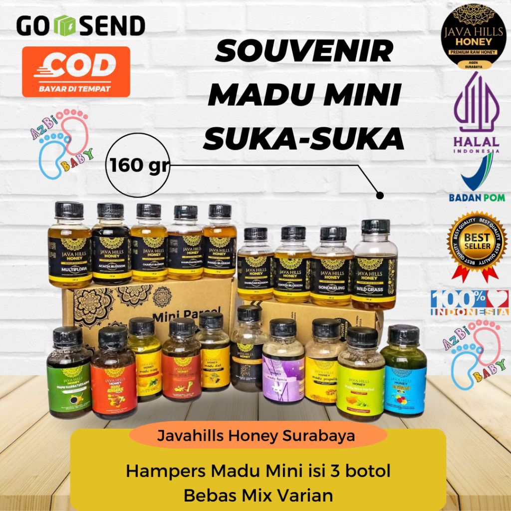 JAVA HILLS Madu Mini javahills - 160gr 100% Murni Asli Souvenir javahillshoney mumtaz BISA COD Hampe