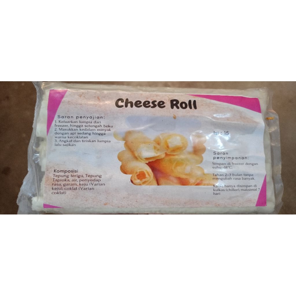 Cheese Roll Frozen Isi 15 pcs – Lumpia Keju Renyah Gurih Praktis Tahan Lama Frozen Food