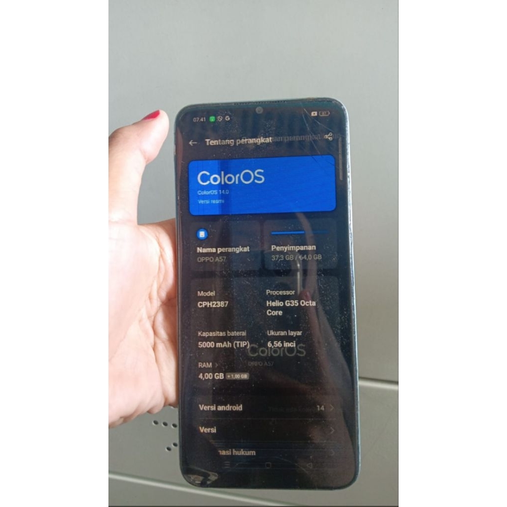 MESIN OPPO A57 2022 ORI 4/64 HIDUP normal MESIN MASIH SEGEL