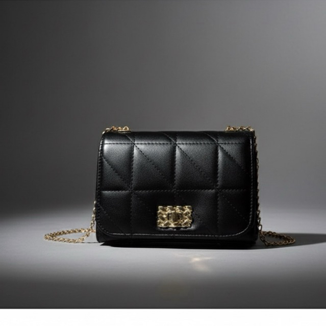 angel bag tas wanita dengan tali rantai emas sling bag