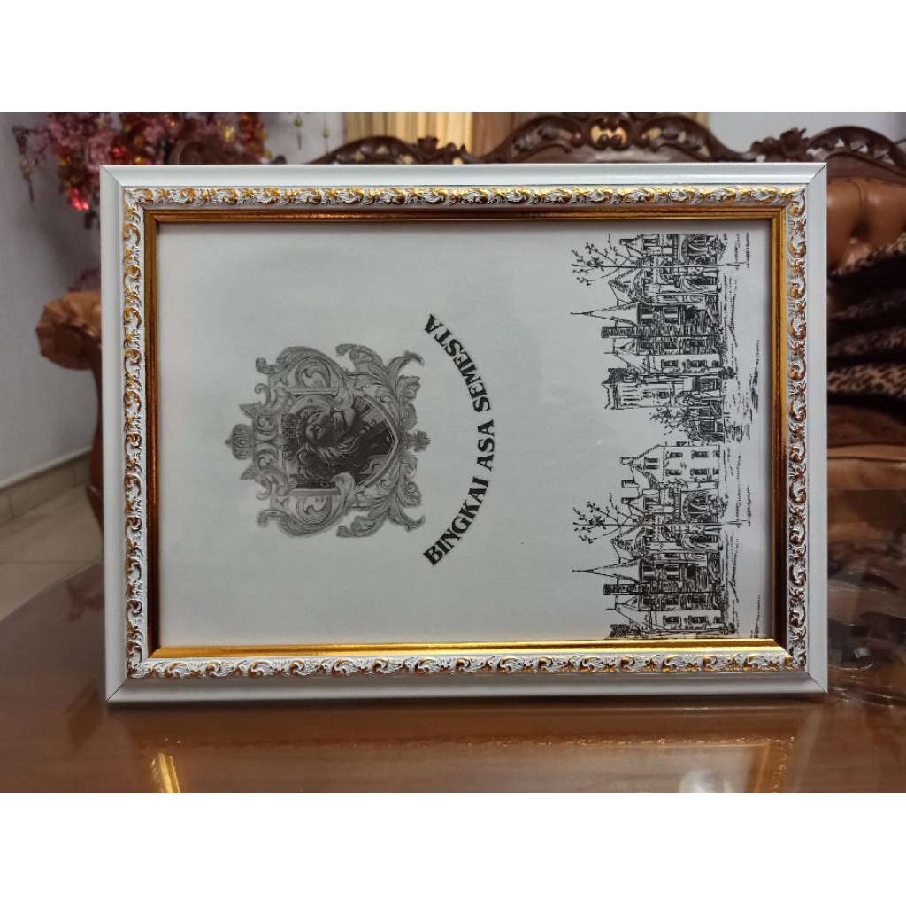 BINGKAI FRAME FIGURA FOTO IJAZAH A4 (21×30) GOLD UKIR / SILVER / HITAM GOLD / COKLAT GOLD / PUTIH GO