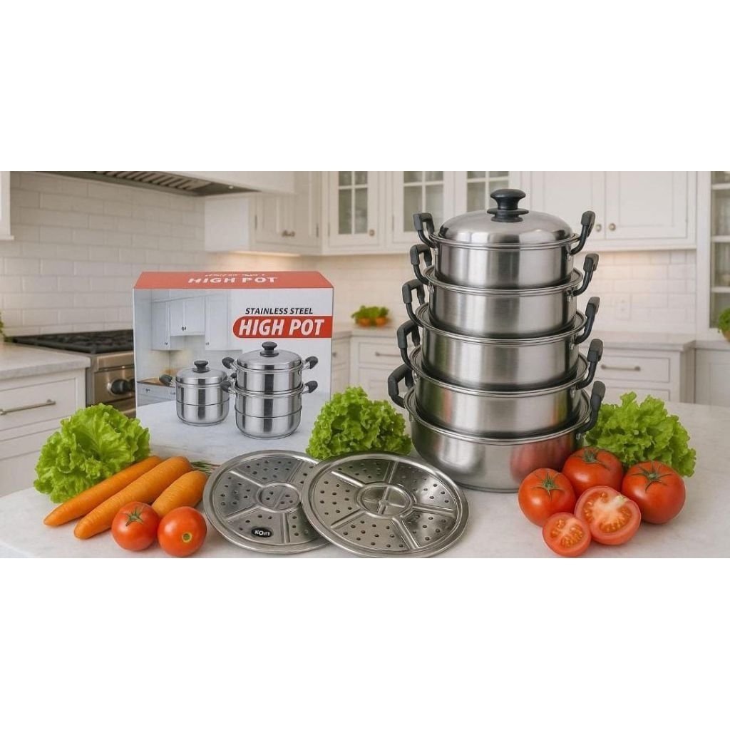 panci 5 susun PANCI SUSUN 5 SET ISI 5 PANCI 5SUSUN