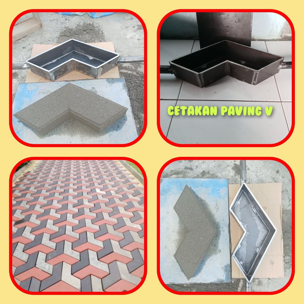 cetakan paving motif  V