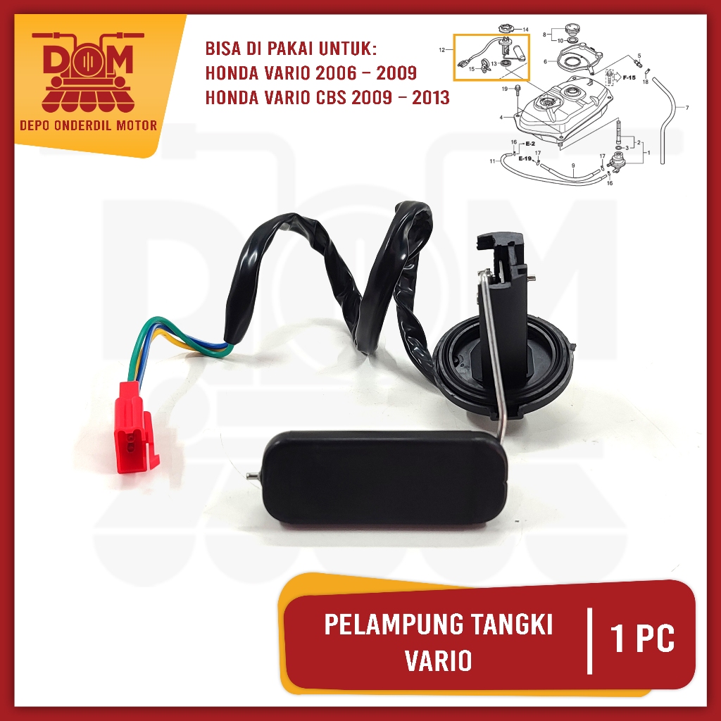Pelampung Tangki Vario (TOKAIDO) Plampung Apung Tengki Sensor Fuel Low Bensin Honda Vario Techno 110
