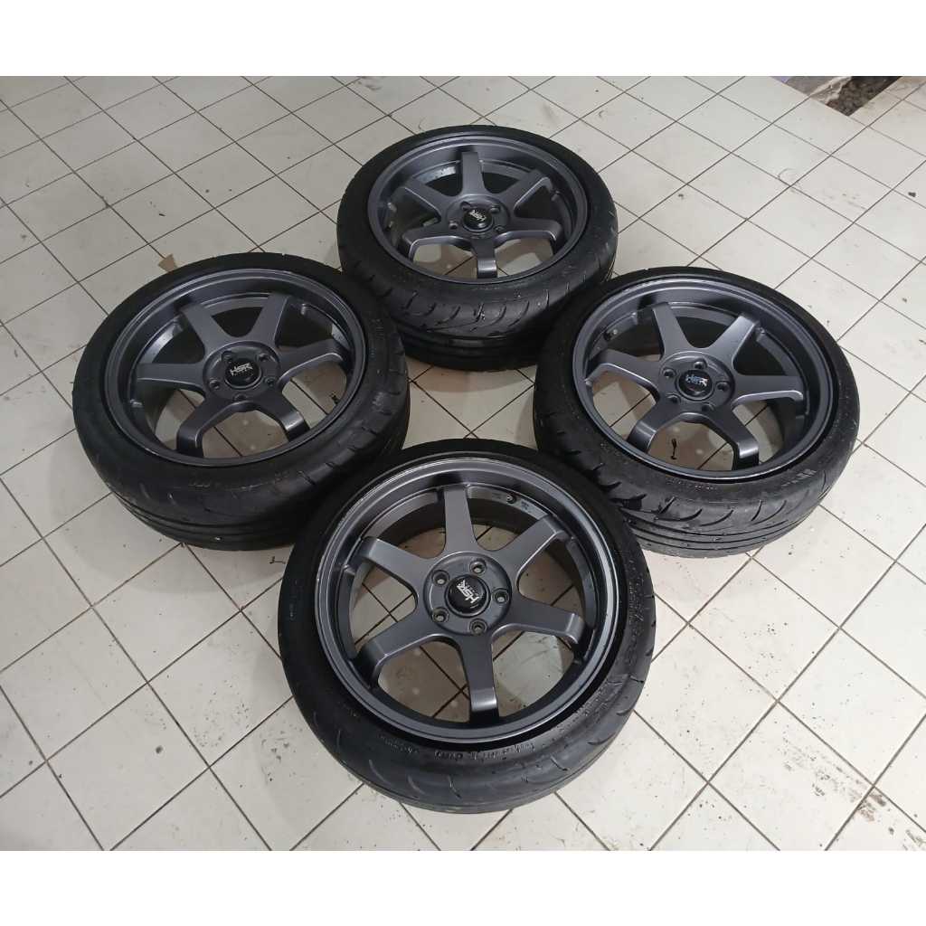 Velg Bekas Seken Murah Volk Rays Te37 Ring 18 Baut 5x114,3 Ban Accelere