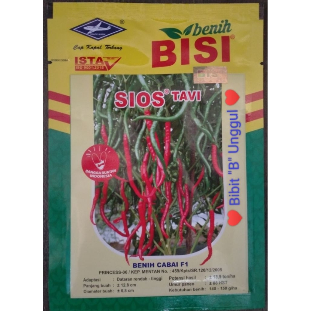 Benih Cabe keriting F1 SIOS Tavi (10 gr).