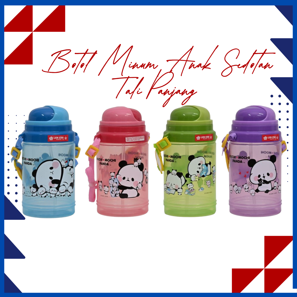 Botol Minum Anak Sedotan Tali Panjang Botol Air Minum Lion Star N73 600 ML