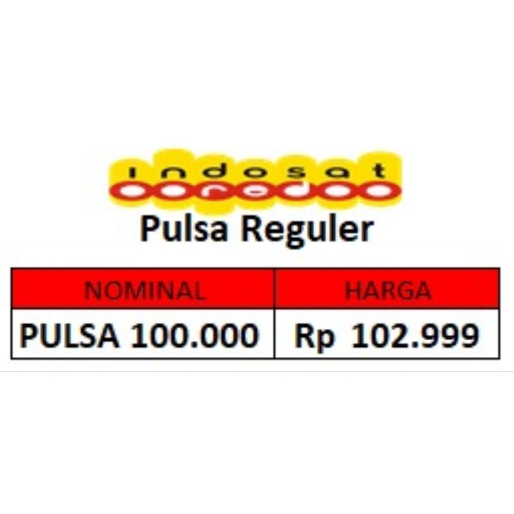 Pulsa 100k Indosat