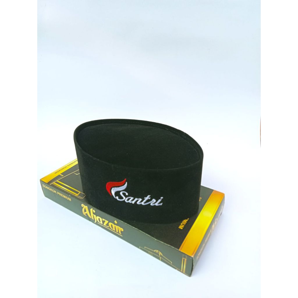 songkok logo santri,songkok SANTRI,peci logo santri dewasa anak tinggi 9 by aljazair
