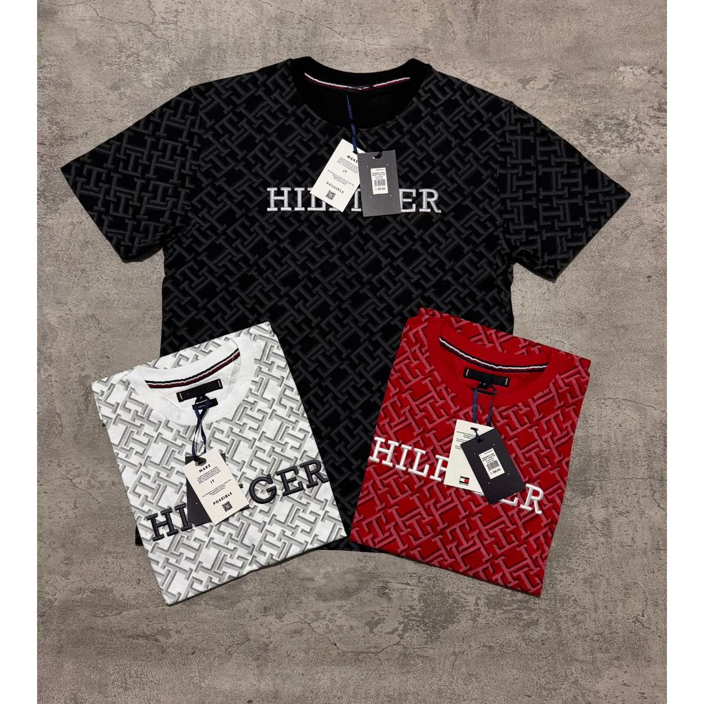 Kaos Branded Hill Printing Bordir//Kaos TH Printing Premium//Kaos Branded Pria