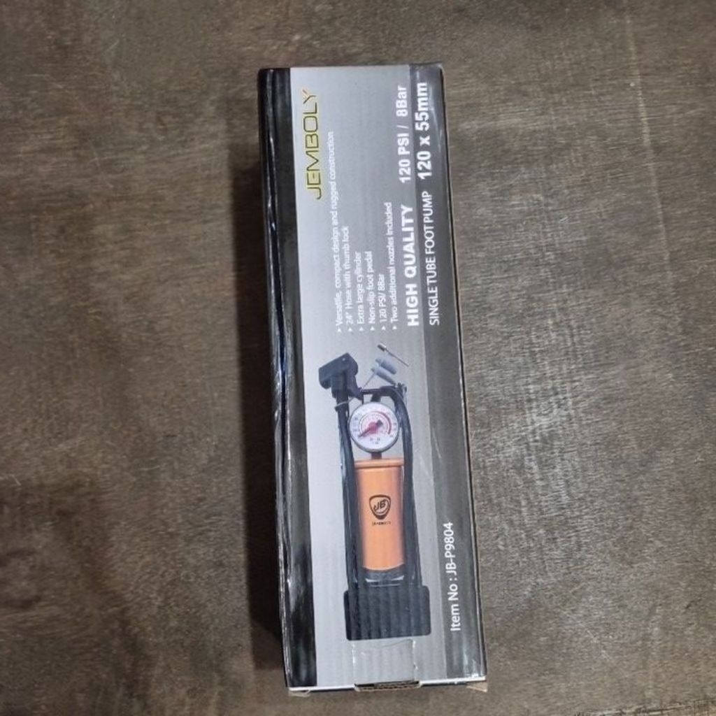 POMPA INJAK/  Pompa Angin / Pompa Ban / Pompa Motor JEMBOLY PSI METER