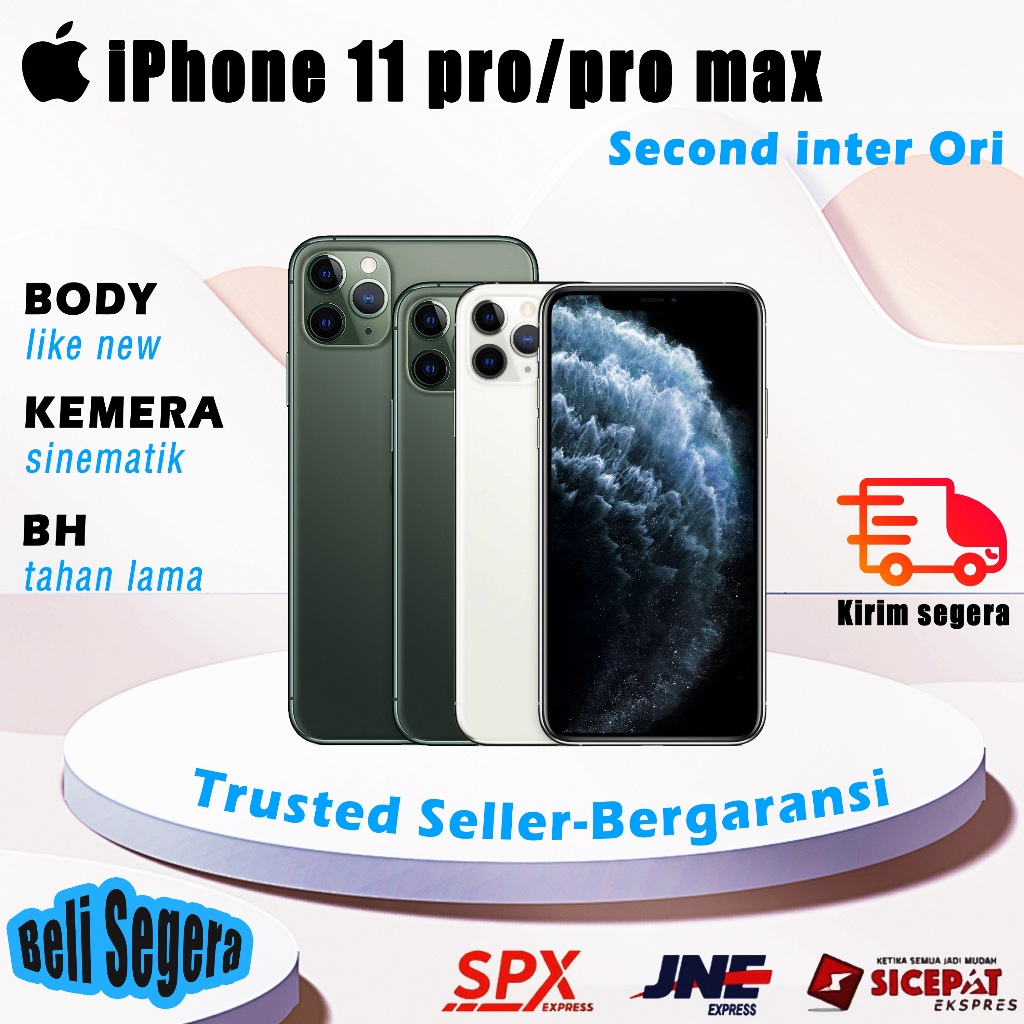 【like new】iphone 11 Pro / 11 Pro Max Second Original 100% 64GB 256GB 512GB Bekas GARANSI 1 BULAN