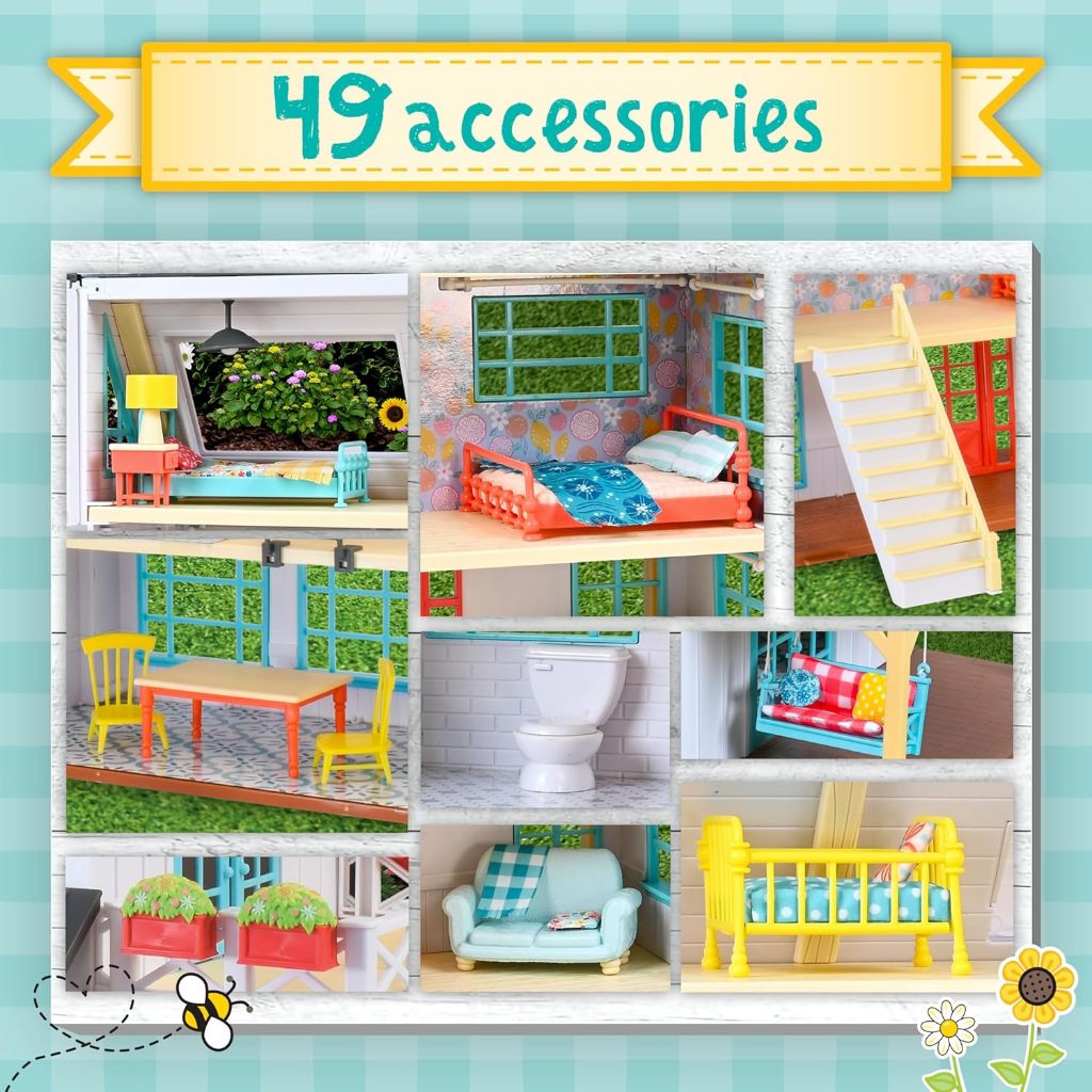 Sunny Days Entertainment Honey Bee Acres Buzzby Farmhouse 49 Furniture Accessories with 2 Exclusive