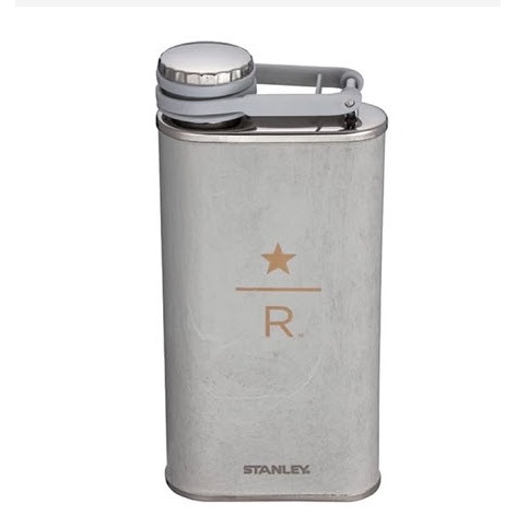 Tumbler Starbucks Botol  Whiskey R Reserve Star Grey 8oz Flask Stanley
