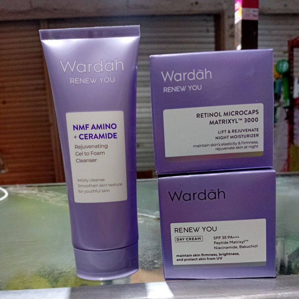1 paket - Wardah renew you [perawatan wajah anti aging]
