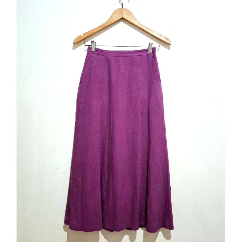 Skirt GU by UNIQLO Linen Purple (S)