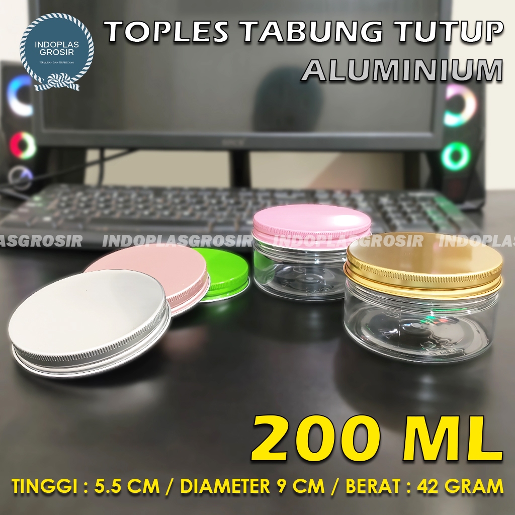 TOPLES 200ML / TOPLES TABUNG 200ML / TOPLES PLASTIK 200ML TUTUP ALUMINIUM