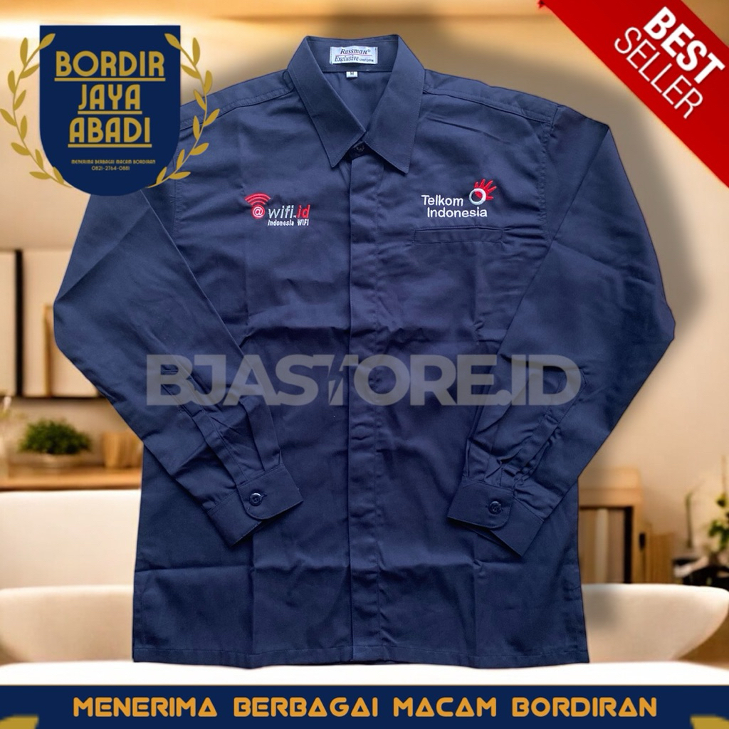 Kemeja Wifi Id Telkom Indonesia Terbaru K1 Navy