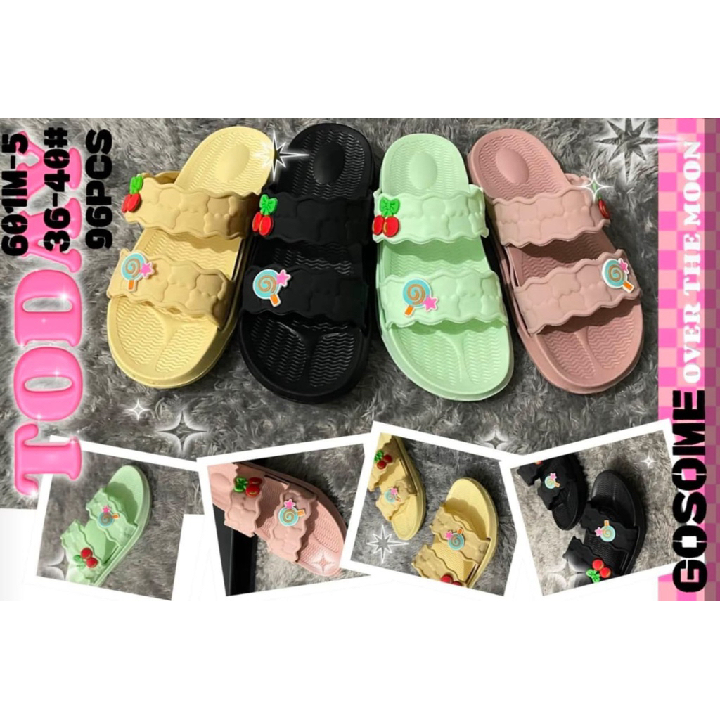 sandal perempuan dewasa sandal rumahan empuk sandal wanita sandal merk gosome size 36-40