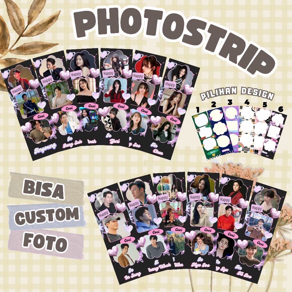 (BISA CUSTOM) PHOTOSTRIP KPOP | JEONG JONG SEO I JI CHANG WOOK I JI HYE WON I JIN CHEN I JIN KI JOO 