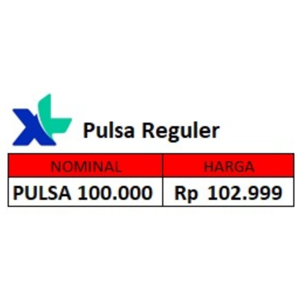 Pulsa 100k XL