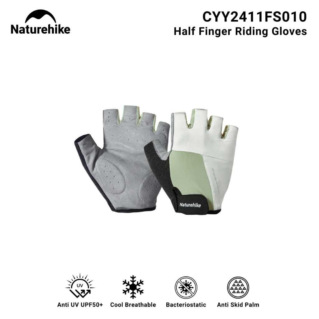 SARUNG TANGAN NATUREHIKE CYY2411FS010 HALF FINGER RIDING GLOVES SARUNG TANGAN SETENGAH JARI BERSEPED
