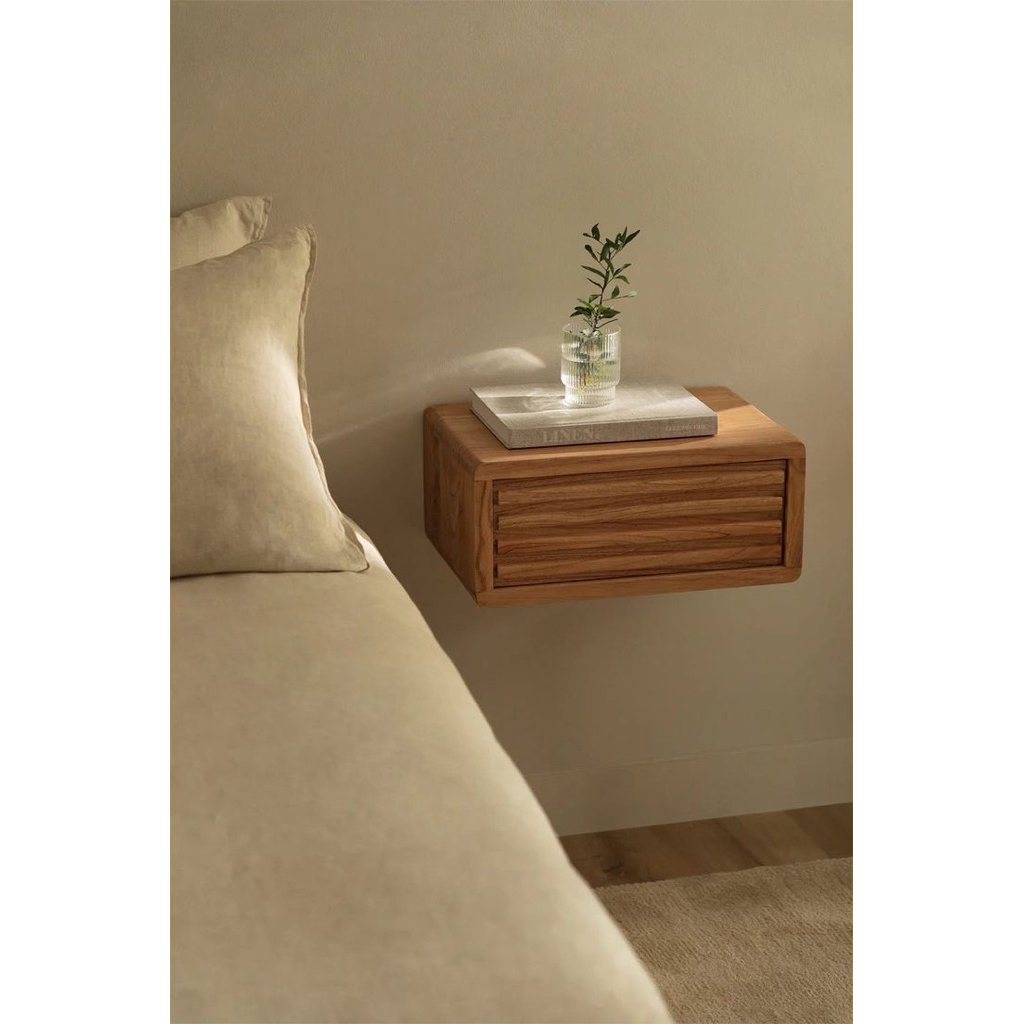 Nakas Gantung Kayu Jati Solid 60cm