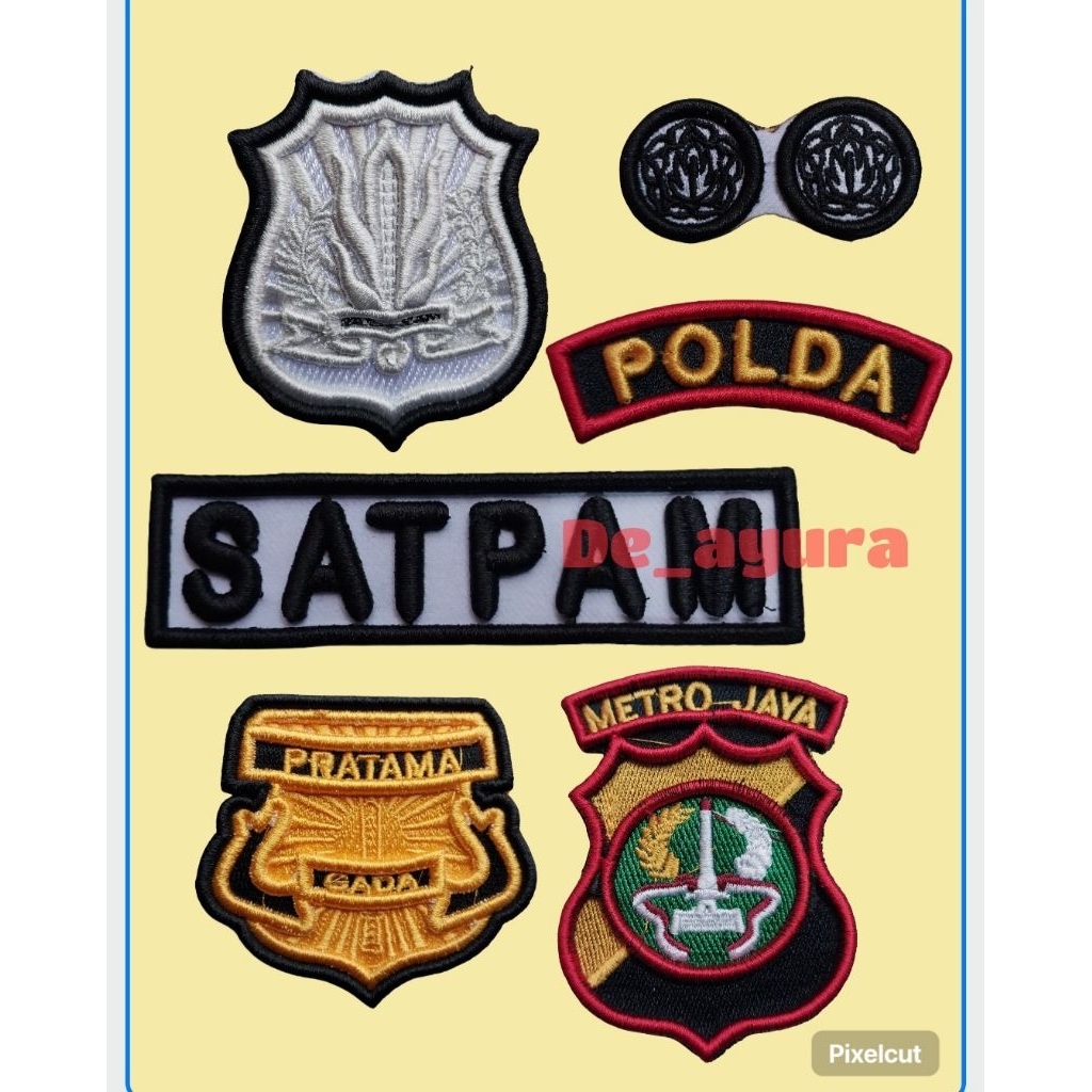 BORDIR LOGO SATPAM TIMBUL 3D