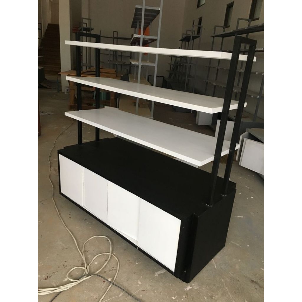 Rak Display Rak Gondola Rak Tengah Toko Dua Sisi