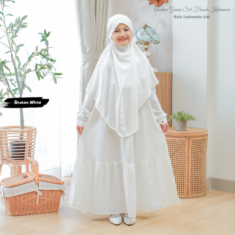HAYYA - Andina Gamis Set Frenck Khimmar Pakaian Anak Perempuan