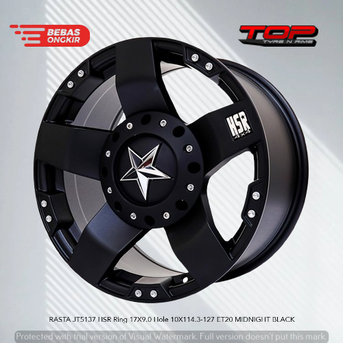 velg palang offroad rasta hsr hitam r17 | pelek untuk mobil xtrail rush terios ring 17