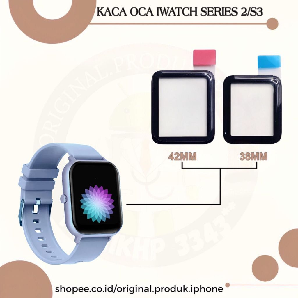 GLASS KACA LCD/KACA OCA SERIES 2/S3 IWATCH ORIGINAL
