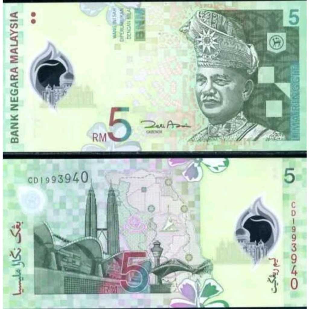 Malaysia 5 Ringgit UNC-Original 100% __polymer__