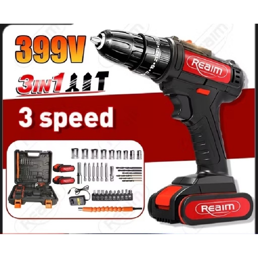 REAIM Mesin Bor Impek Mesin impact bor batre