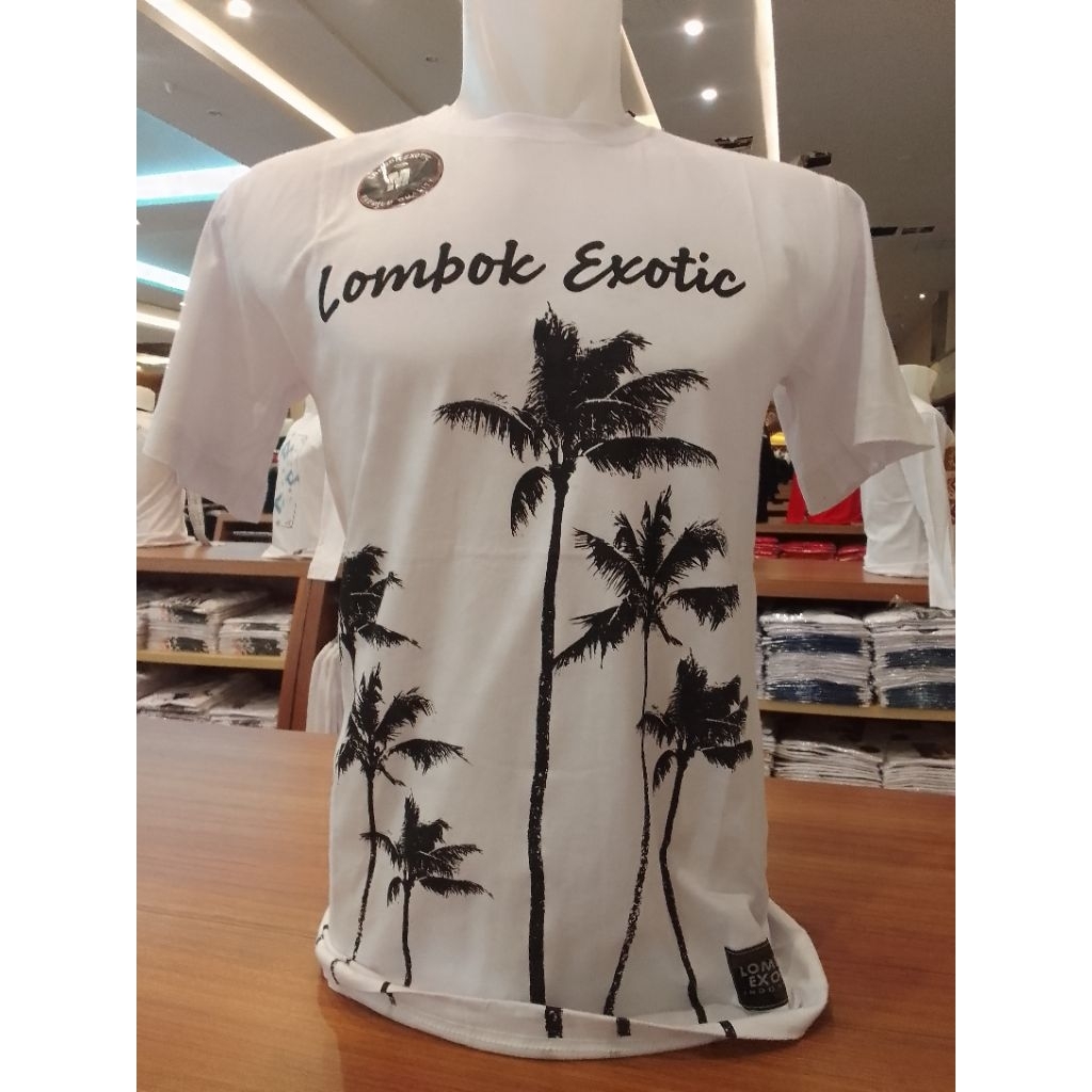 Kaos Lombok Exotic - fullprint Putih