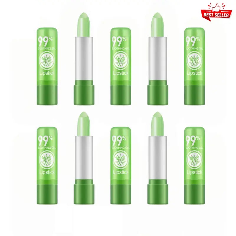 6 pcs Lip balm Aloevera 99% Soothing Gel / Lipstick Aloevera Meover - 15g