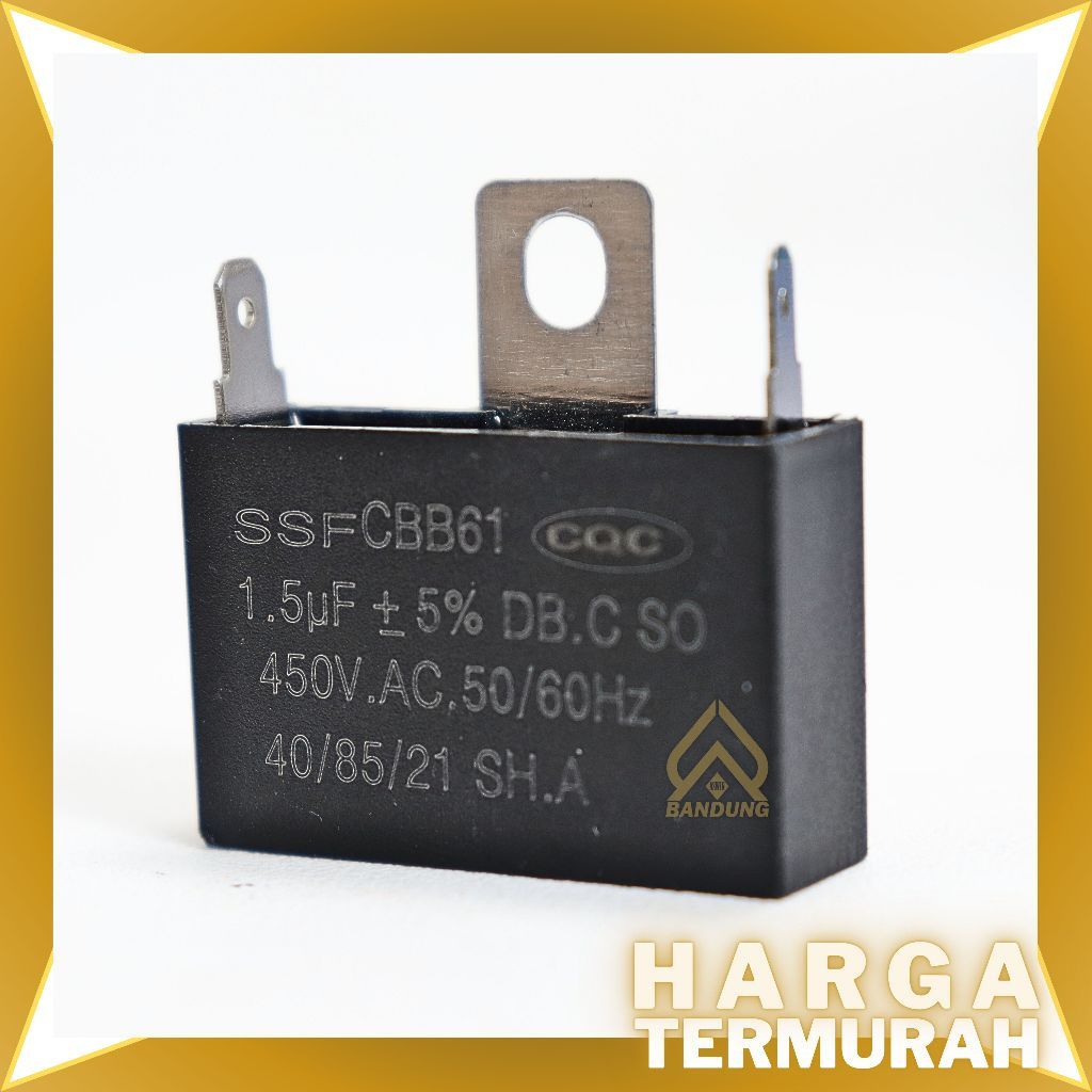 KAPASITOR KOTAK SOKET 1,5UF | KAPASITOR FAN | KAPASITOR POMPA UKURAN 1,5 UF - ASWIN