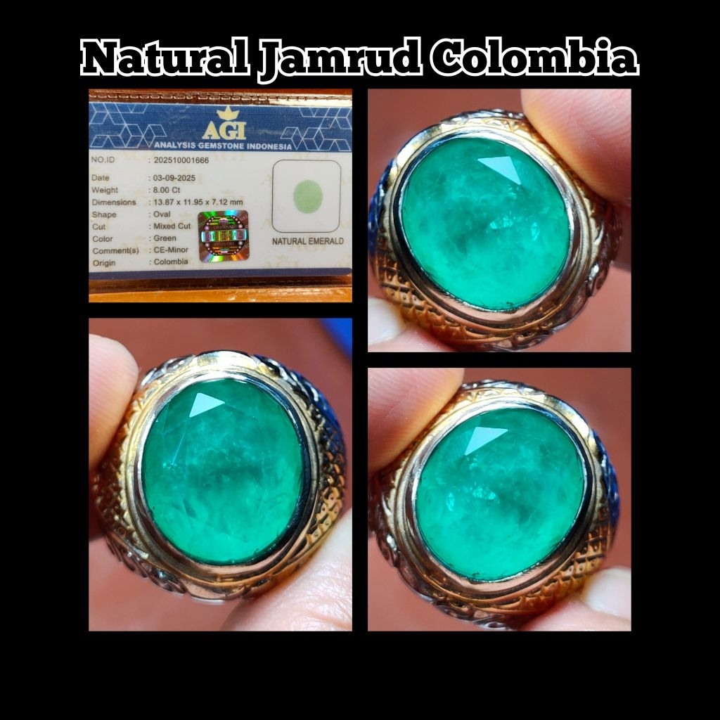 CINCIN BATU PERMATA JAMRUD COLUMBIA