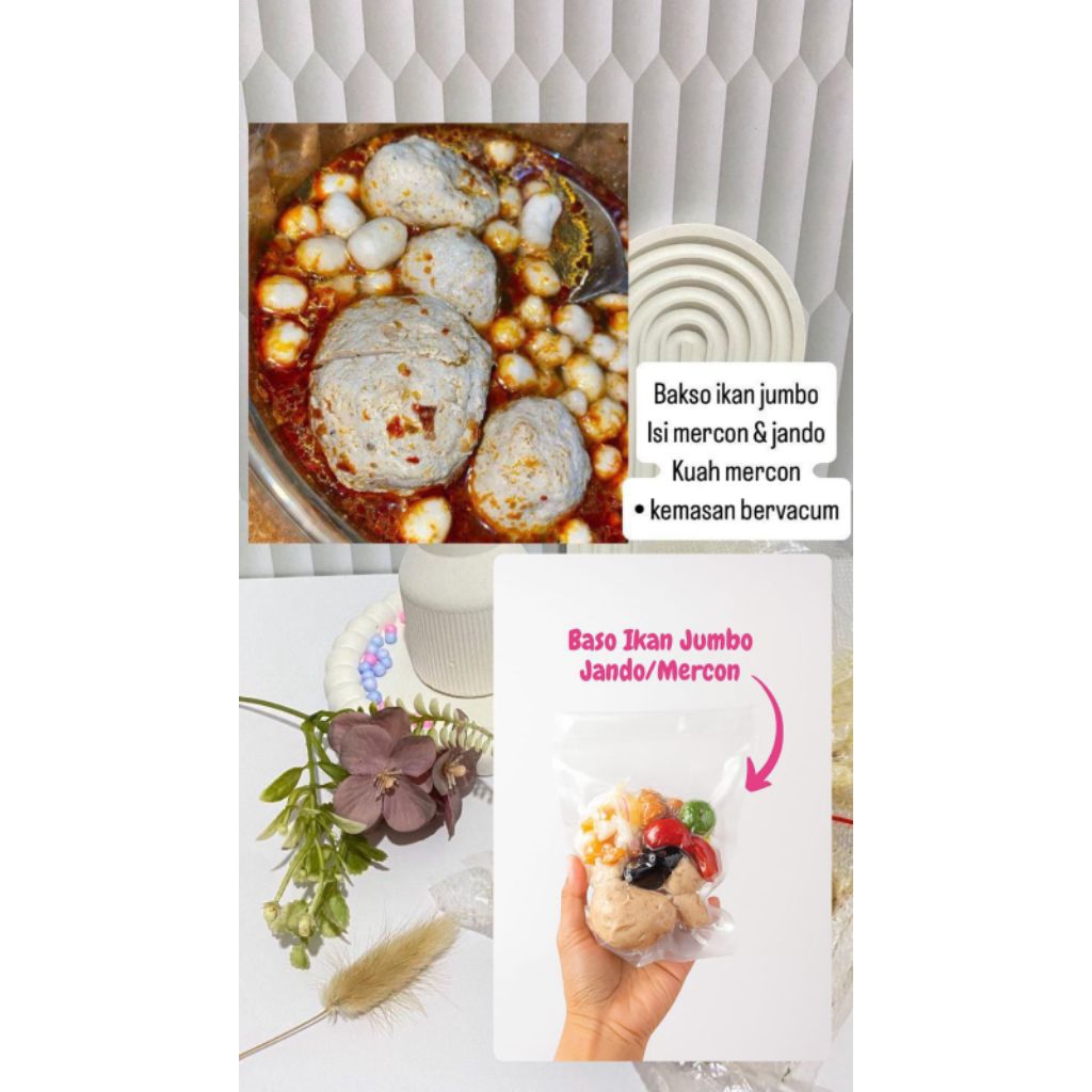 FROZEN FOOD BAKSO IKAN JUMBO ISI JANDO/MERCON