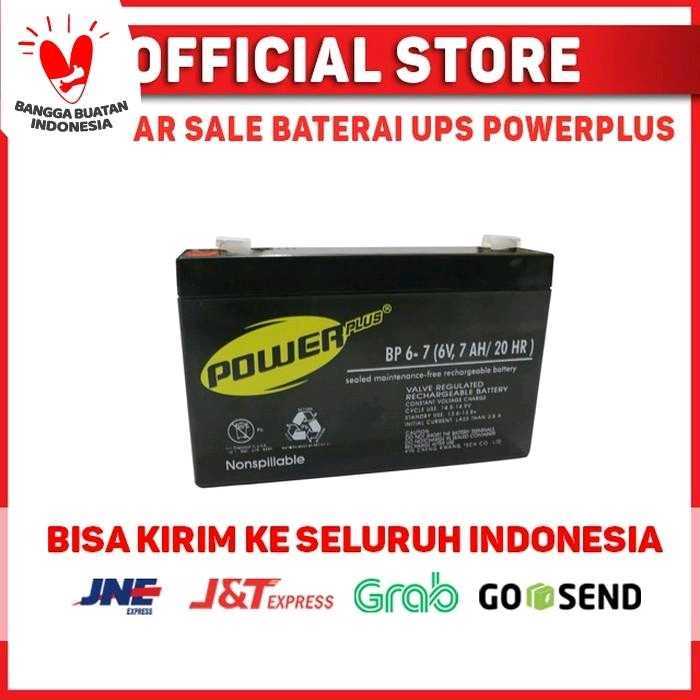 Powerplus 6V7Ah Aki Mobil Mainan 6V7Ah Baterai Mobil Mobilan Anak Aki Mobil Mainan Anak 6V 7Ah