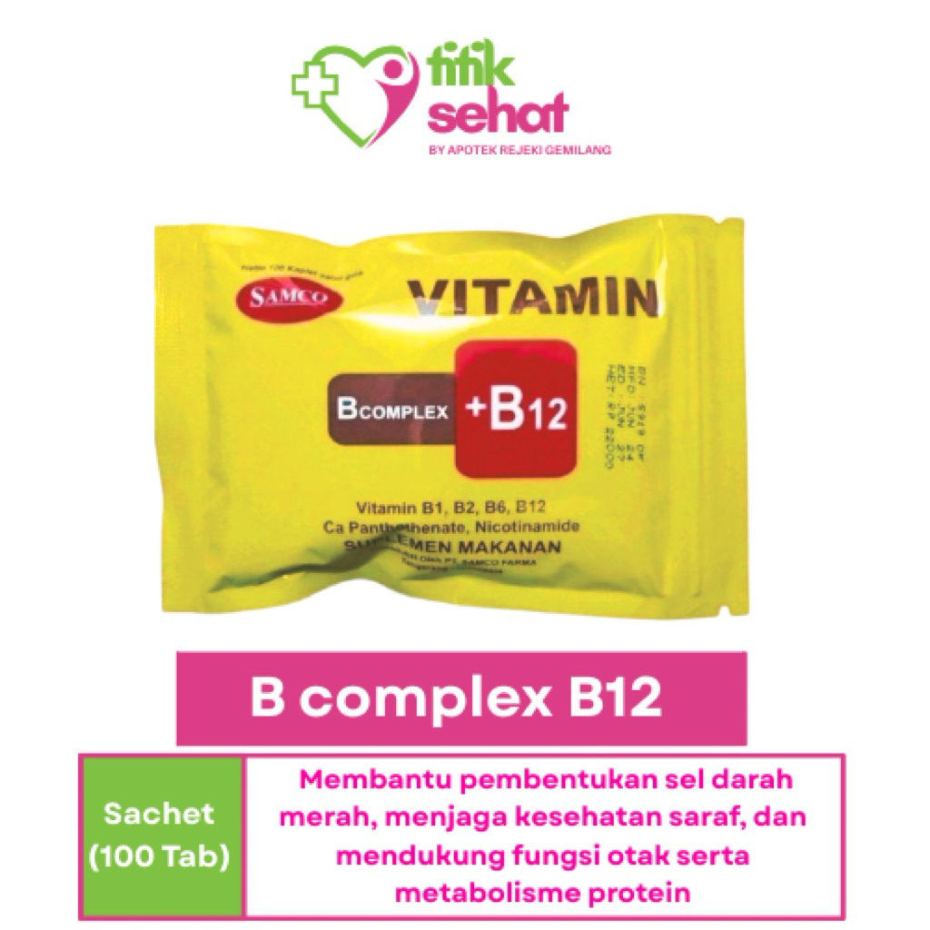 VITAMIN B COMPLEX + B12 (100's /Sachet) / Vitamin B Complex