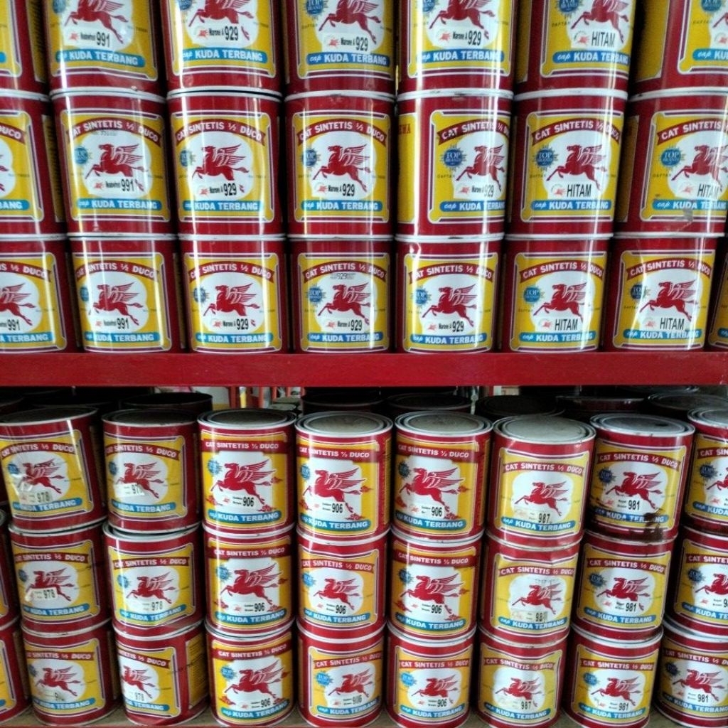 Cat Kayu Besi 0.9 Kg Kuda Terbang,Cat Kayu Besi 1 Kg Kuda Terbang