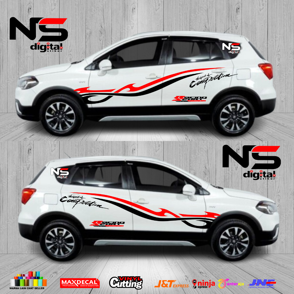 NEW STIKER MOBIL TERBARU KEREN Suzuki SX4 X-OVER sticker stripe mobil suzuki sx4 stiker sx4 body