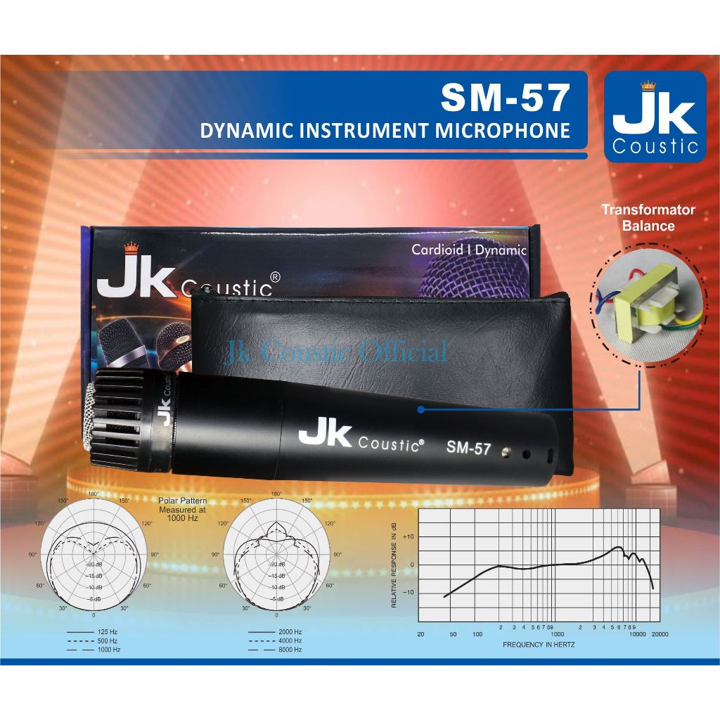 Mic Instrument Jk Coustic SM 57 mic Jk SM57