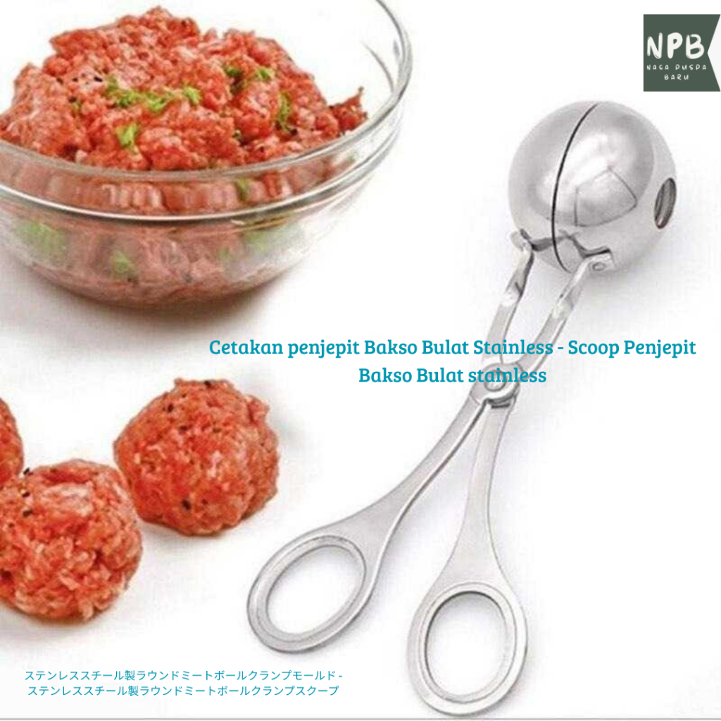 Cetakan penjepit Bakso Bulat Stainless - Scoop Penjepit Bakso Bulat stainless