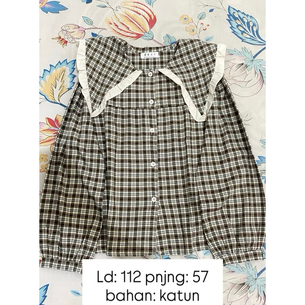 [PRELOVED] Kemeja Blouse Wanita Lengan Panjang | Bahan Katun Import | No Minus