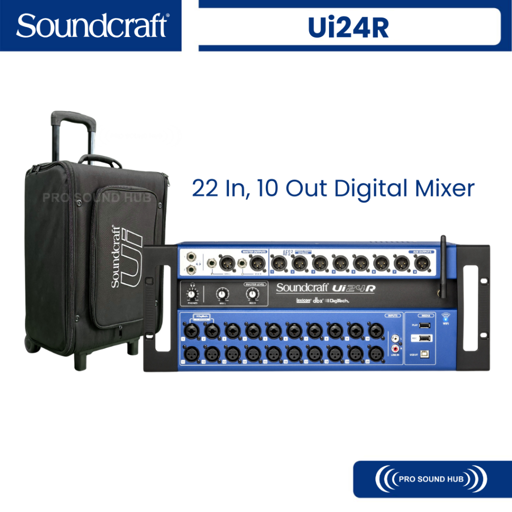Soundcraft Ui24R Mixer Digital 20 Channel Soundcraft USB Audio Interface Ui24 iPad PC Android