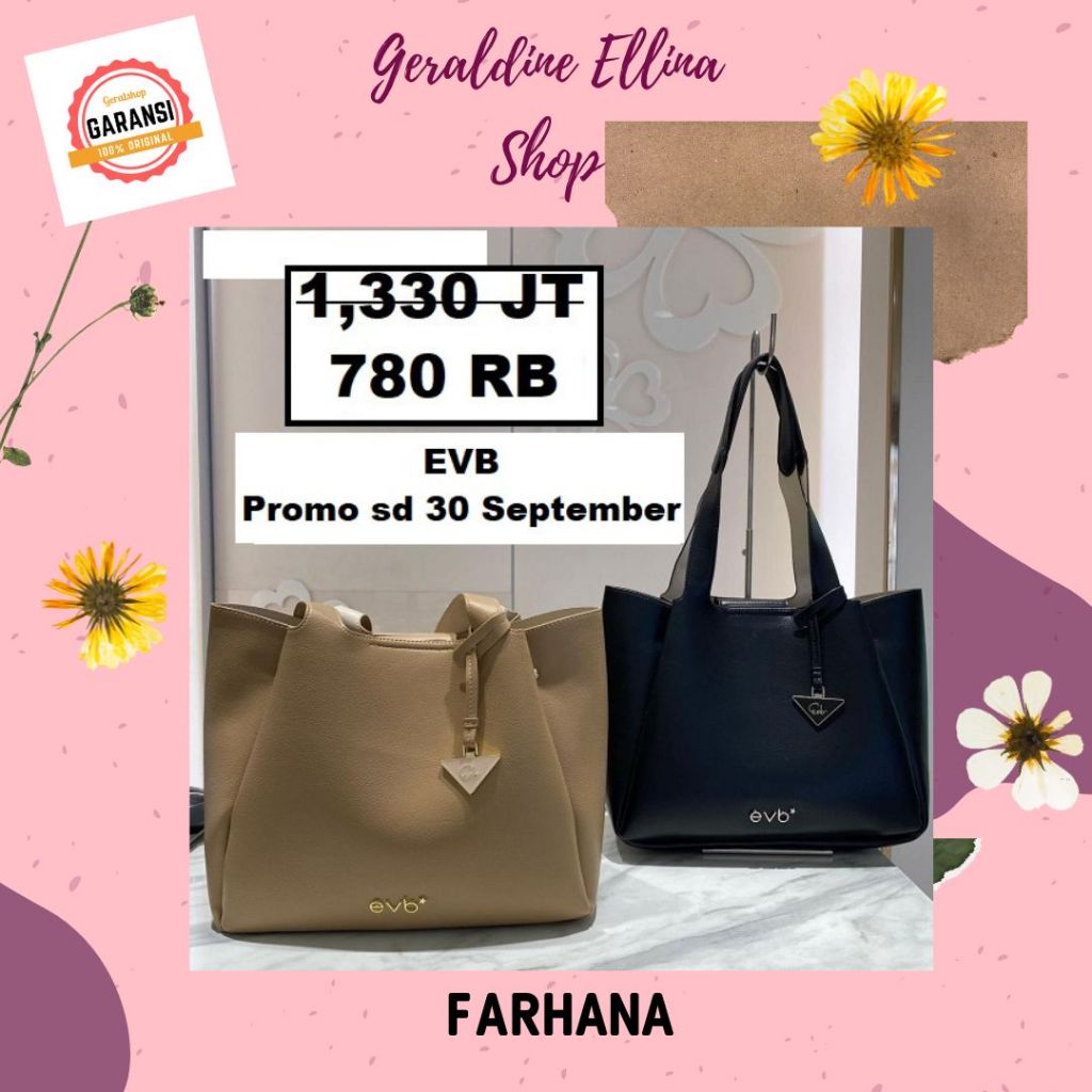 Tas tote bag wanita Evb original sale seri FARHANA