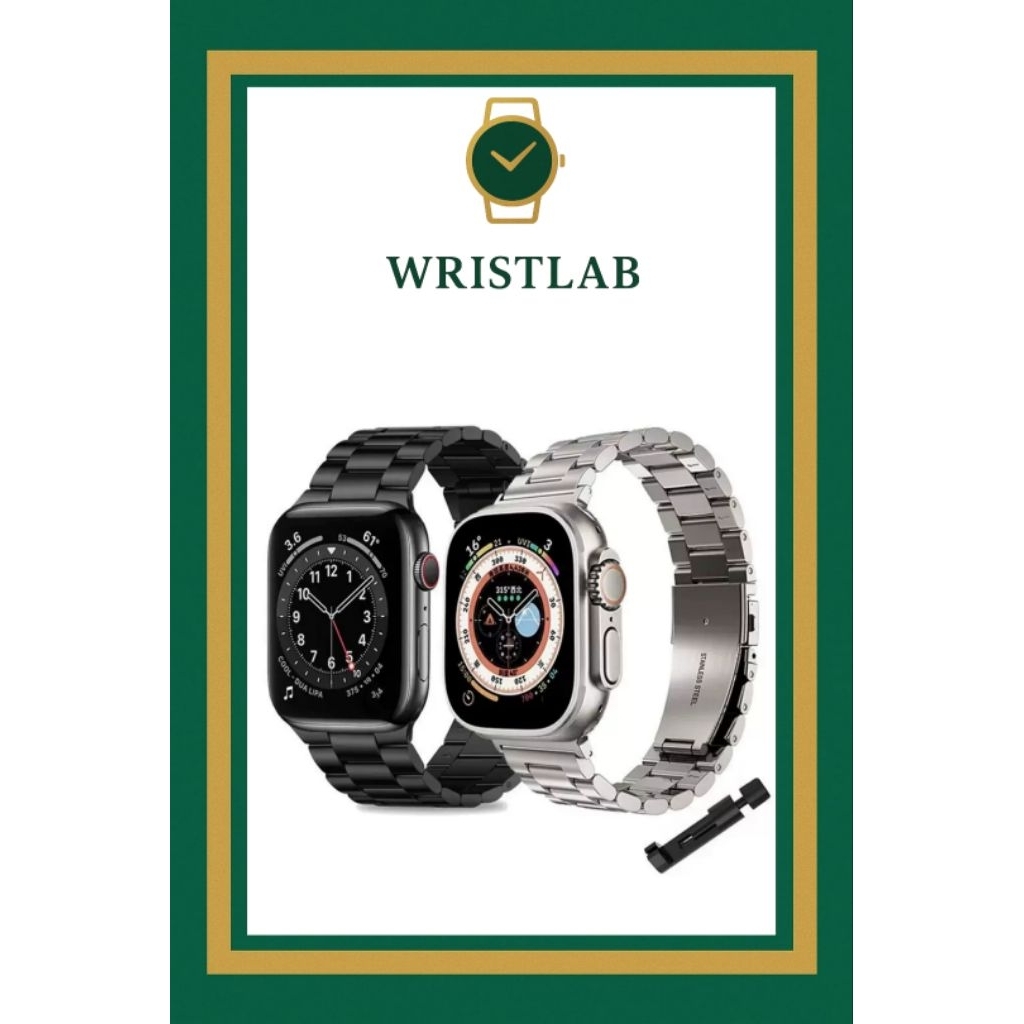 WRISTLAB STRAP STAINLESS APPLE WATCH GEN 1 / 2 / 3 / 4 / 5 / 6 / 7 / SE / 8 / 9 / 10 / ULTRA TALI JA